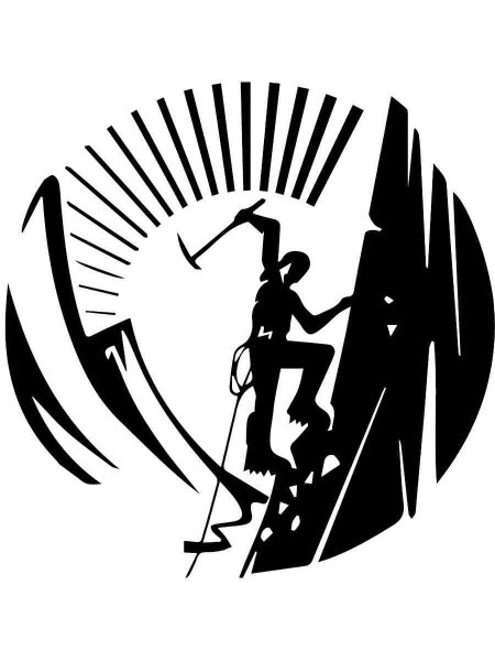 Альпинист силуэт