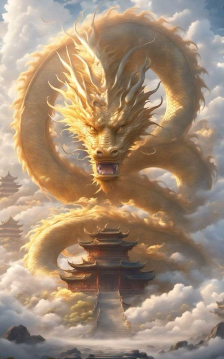 Chinese dragon art