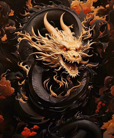 Chinese dragon art