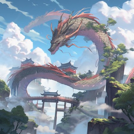 Chinese dragon art