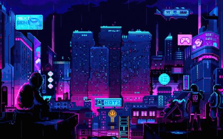 Pixel art cyberpunk