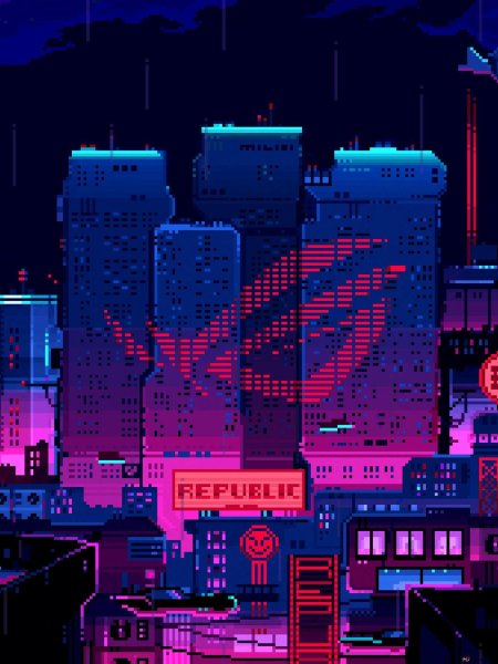 Pixel cyberpunk asus rog