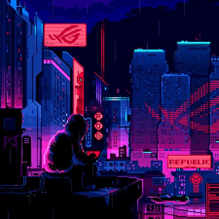 Pixel cyberpunk asus rog