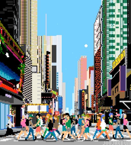 Нью йорк pixel art