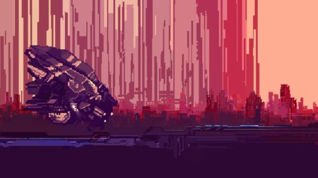 Пиксельный киберпанк город / pixel cyberpunk city