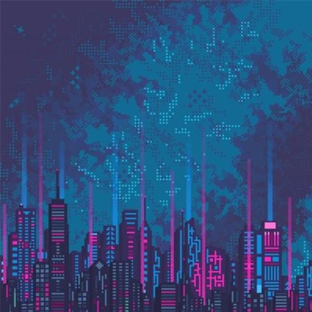 Пиксельный киберпанк город / pixel cyberpunk city
