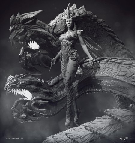 Zbrush дракон крылья
