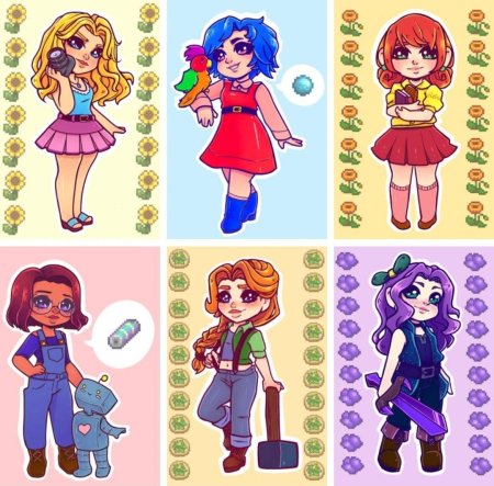 Хейли и абигейл из stardew valley