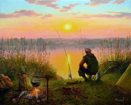 Мельников картины рыбак