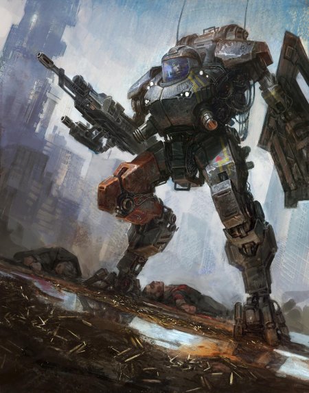 Sci-fi арт mech