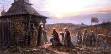 Сергий радонежский благословляет дмитрия дон