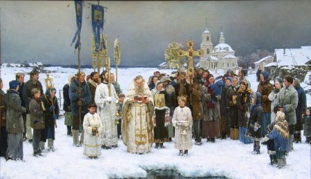 Борис кустодиев крещенское водосвятие
