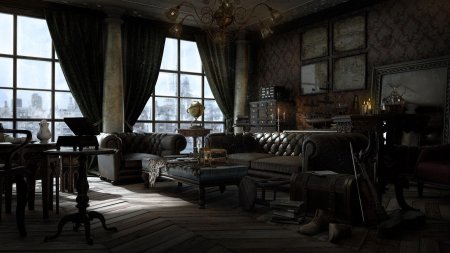 Стимпанк стиль интерьер жюль верн