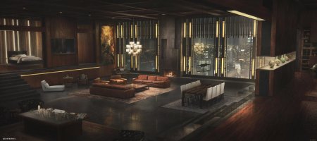 Киберпанк интерьер