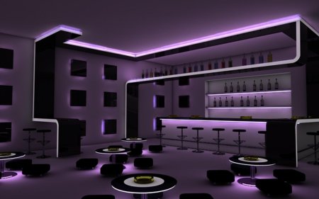 Неоновый бар interior design