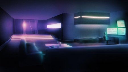 Арт комната cyberpunk 2077