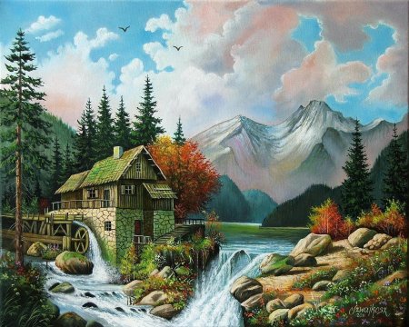 Алмазная мозаика диамонд painting горы