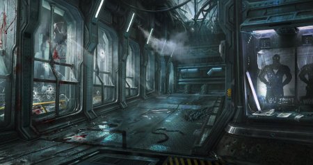 Концепт арт sci fi лаборатория