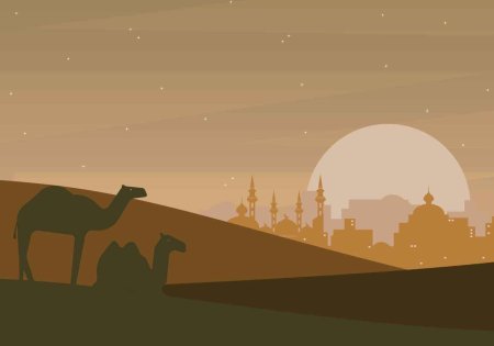 Арабская пустыня вектор