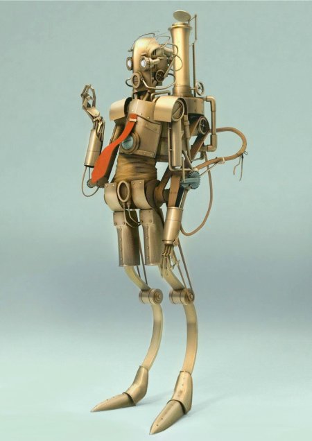 3ds max steampunk робот