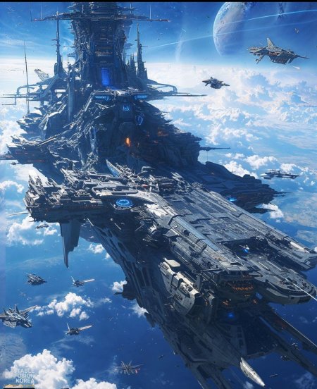 Космический линкор инопланетян sci fi