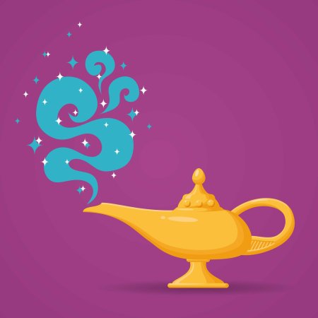 Волшебная лампа аладдина вектор