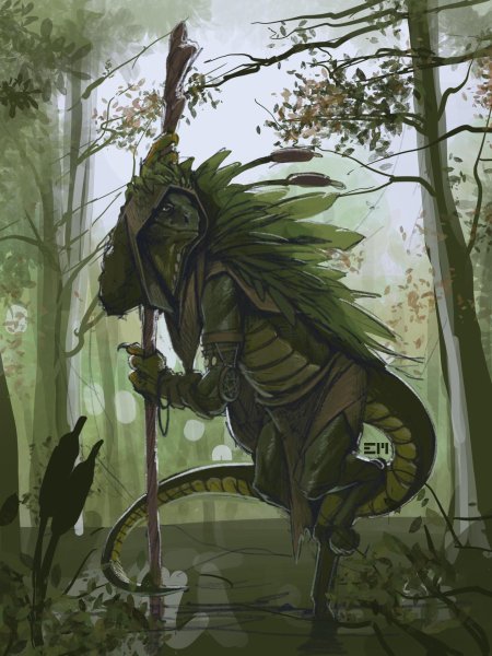 Lizardfolk druid