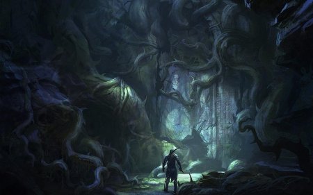 Пещера фэнтези арт