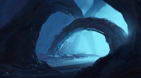 Пещера фэнтези арт