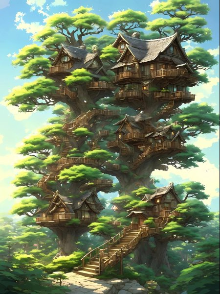 Large fantasy tree house