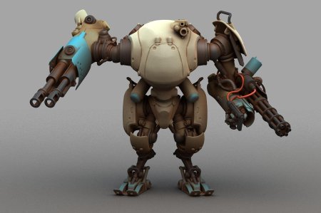 3ds max steampunk робот