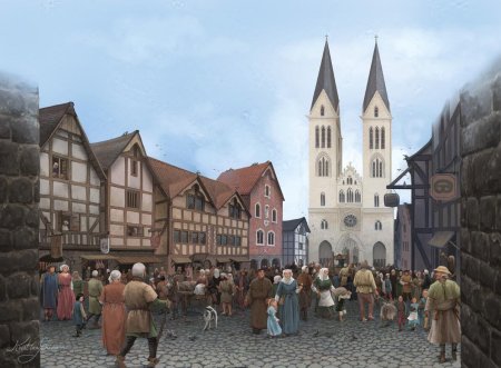 Medieval town square