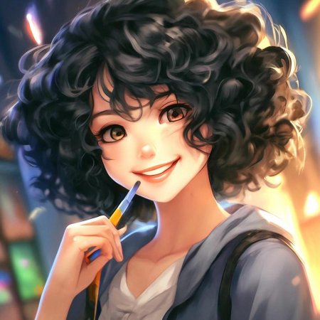 Кудрявая девушка