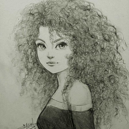 Кудрявая девушка