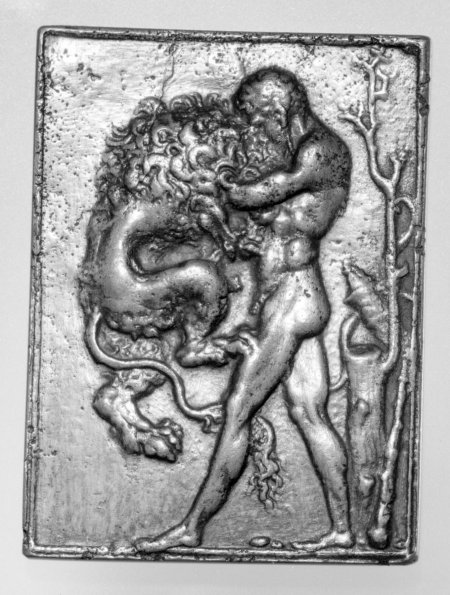 Hercules strangling the nemean lion