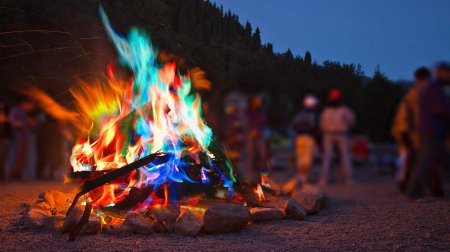 Цветное пламя для камина и костра