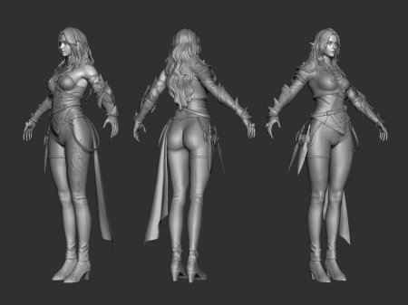 Концепт персонажей zbrush