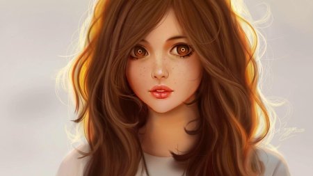 Девочка с коричневыми волосами