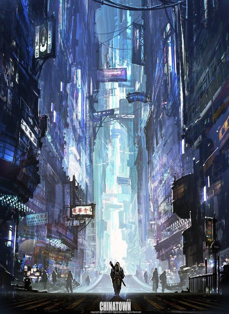 Cyberpunk art город