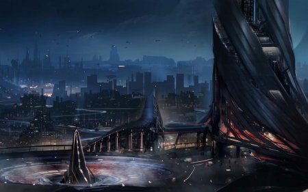Sci fi город футуризм