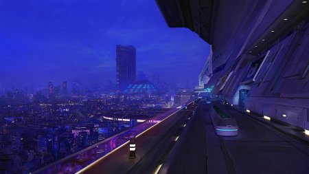 Cyberpunk 2077 city неон