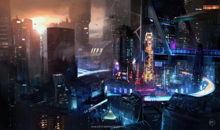 Город будущего cyberpunk 2077