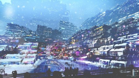 Киберпанк 2077 город найт сити