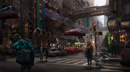 Киберпанк 2077 город найт сити