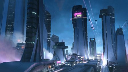 Cyberpunk 2077 city небоскребы