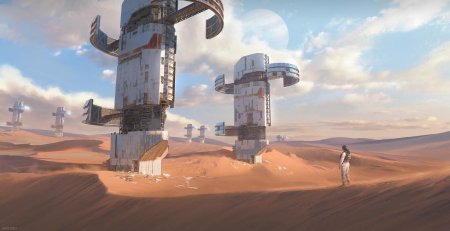 Пустыня арт sci-fi