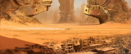 Пустыня арт sci-fi