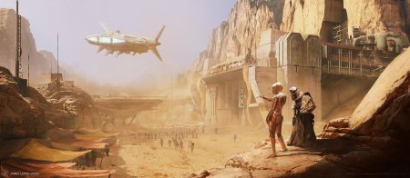 Пустыня арт sci-fi