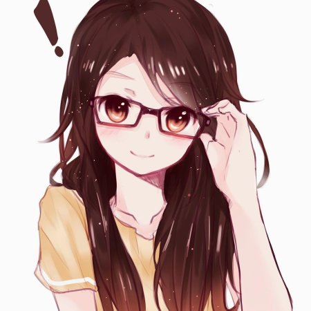 Аниме тянка в очках