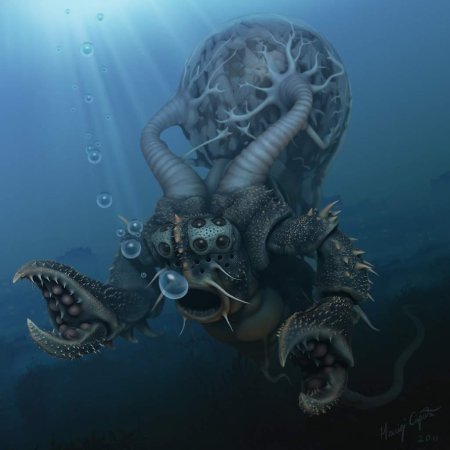 Гигантский осьминог кракен. морское чудовище.